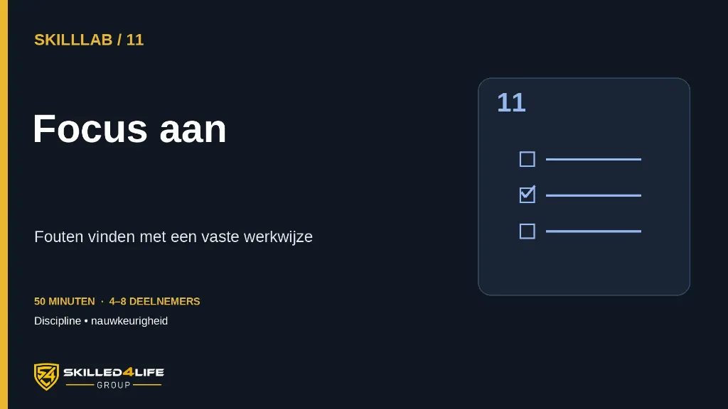 SkillLab — Focus aan